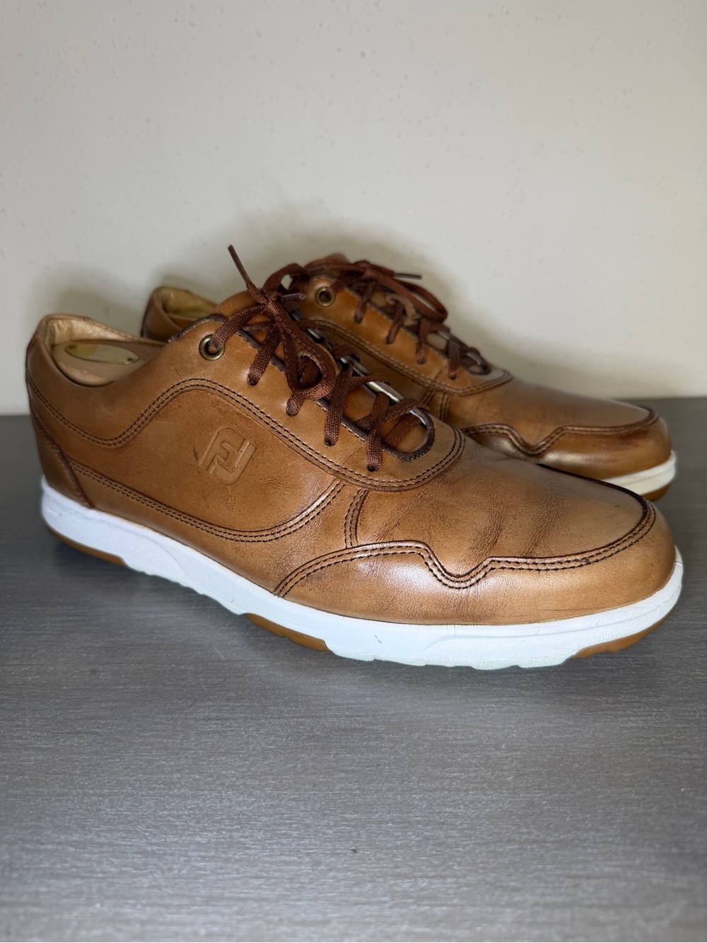 FootJoy Contour Casual Men's Leather Spikeless Golf Shoes Brown Size 9.5 M 54514